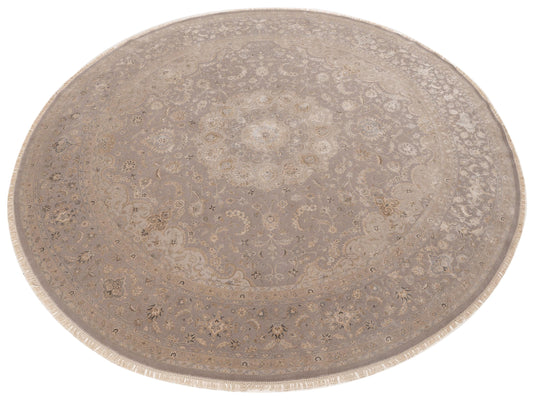 Javira Silk Gray Gray 10x10.2 Hand Knotted Rug