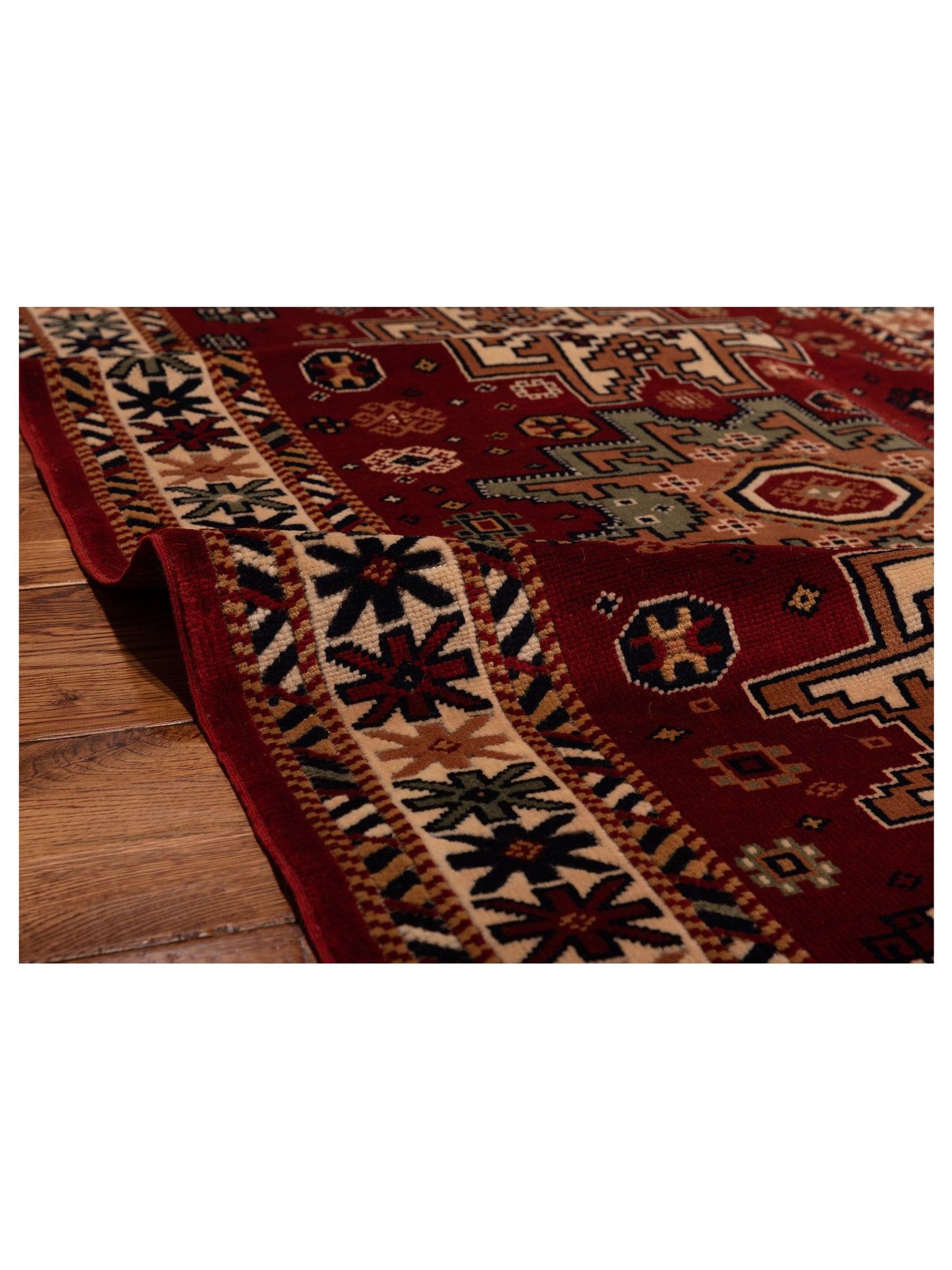 Shirvara Red Ivory 3.10x5.10 Hand Knotted Rug