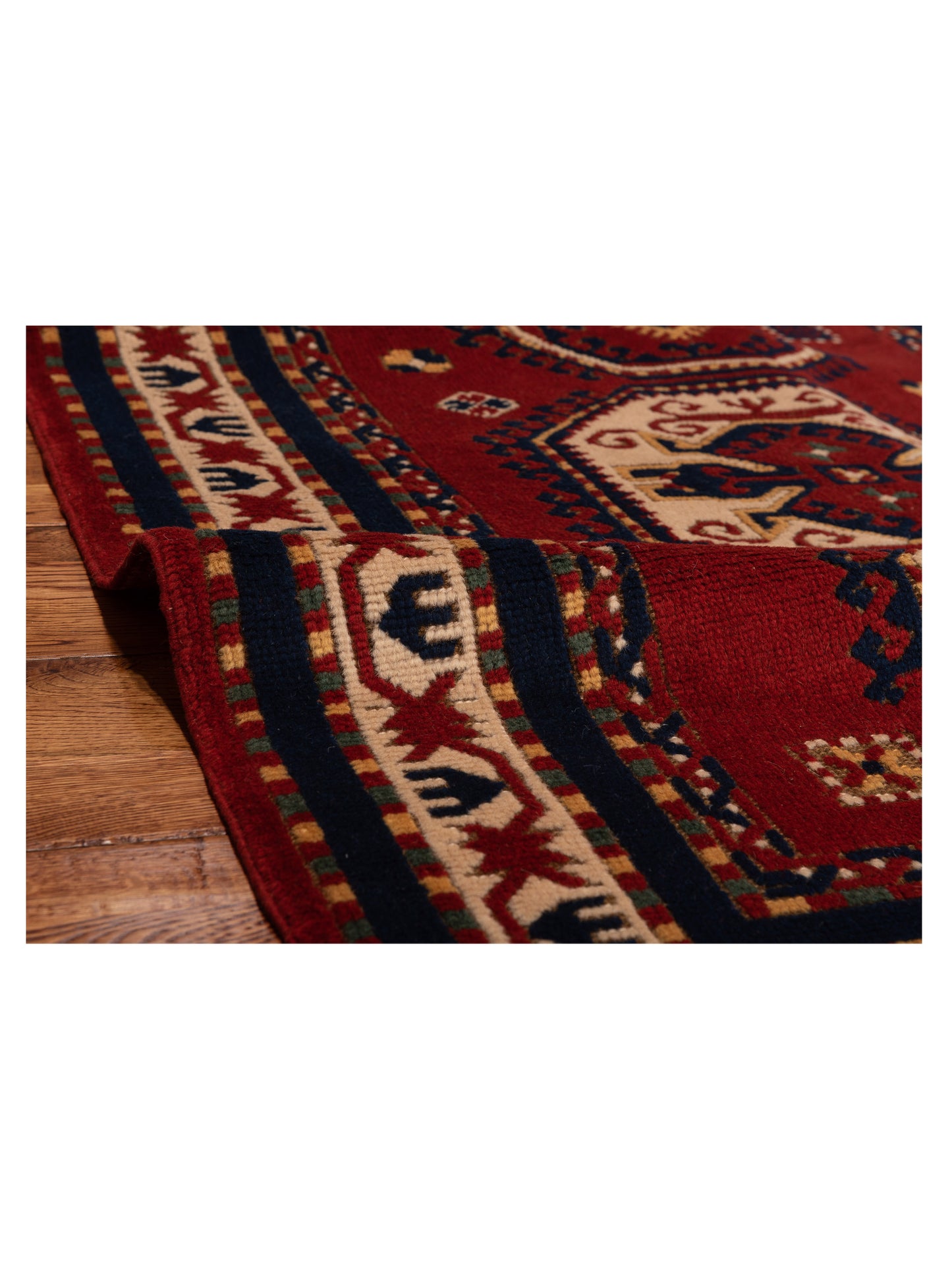 Shirvara Red Ivory 4x5.3 Hand Knotted Rug