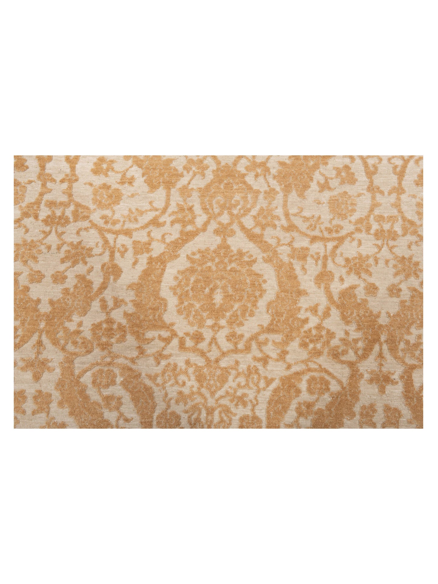 Defnera Ivory Gold 8.1x9.10 Hand Knotted Rug
