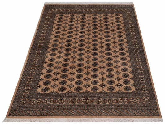 Bokhara Cream Gray 8.1x10.4 Hand Knotted Rug