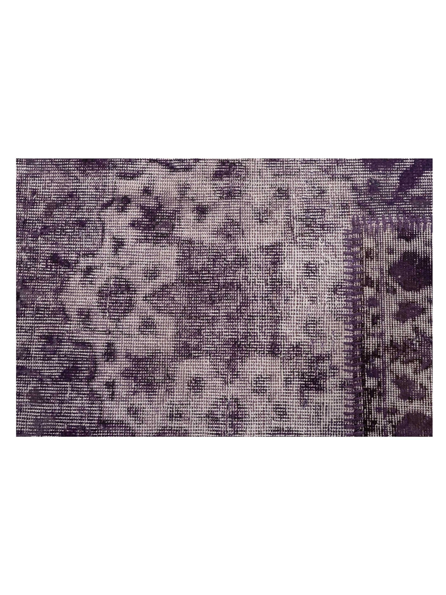 Patchwork Purple 10x13.11 Hand Knotted Rug