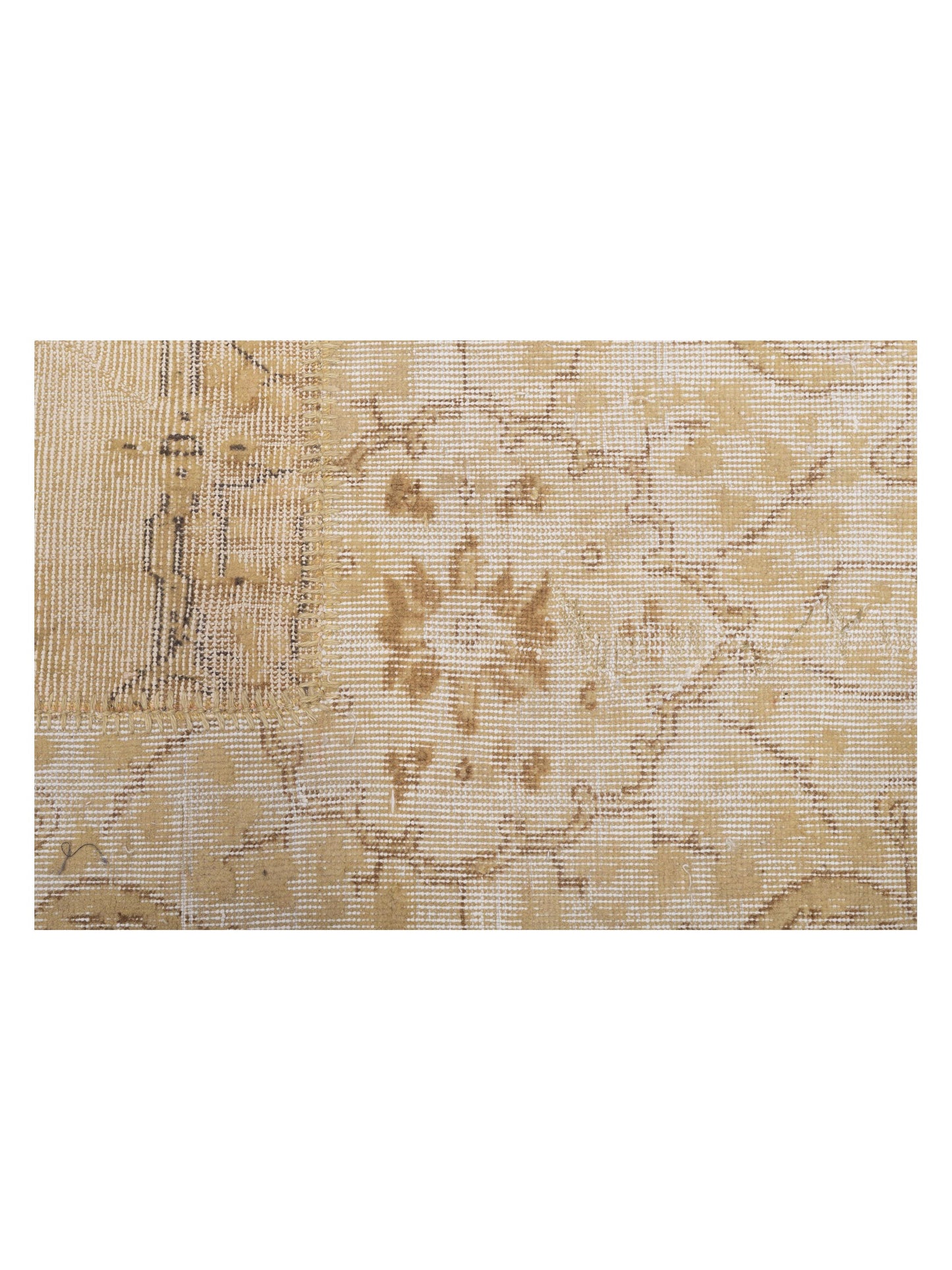 Patchwork Light Green 10.1x13.11 Hand Knotted Rug