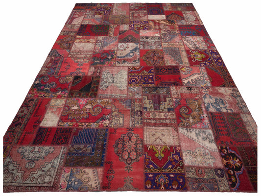 Patchwork Multi 12x15.9 Hand Knotted Rug