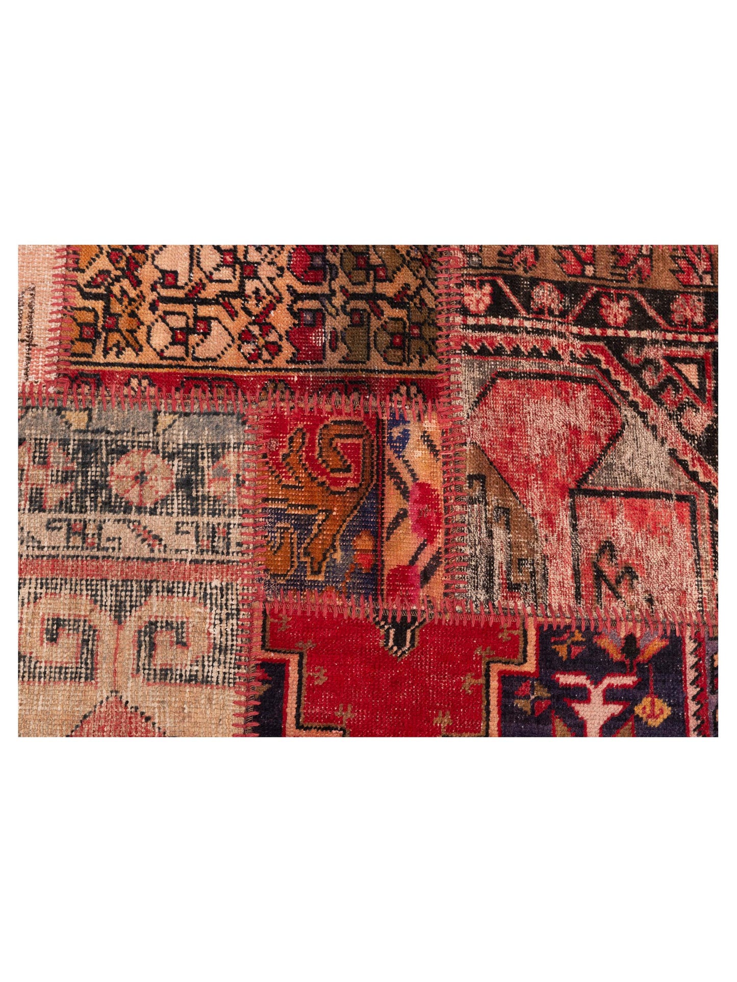 Patchwork Multi 6.1x9 Hand Knotted Rug