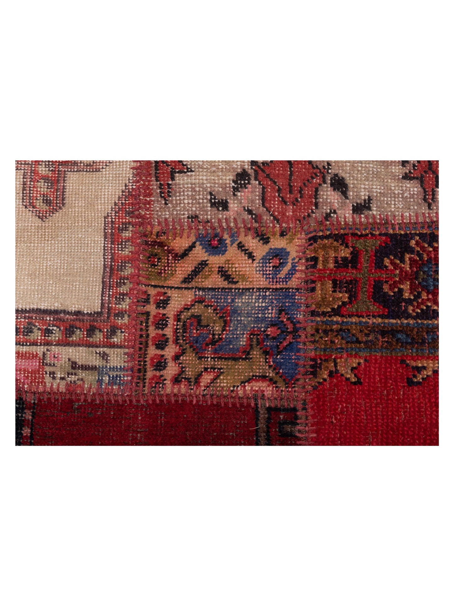 Patchwork Multi 10x13.11 Hand Knotted Rug