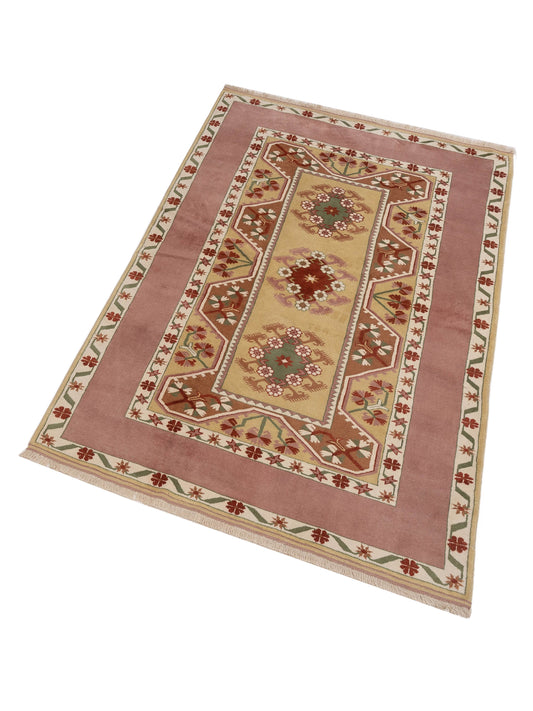 Turkeya Gold Purple 5.2x8.6 Hand Knotted Rug