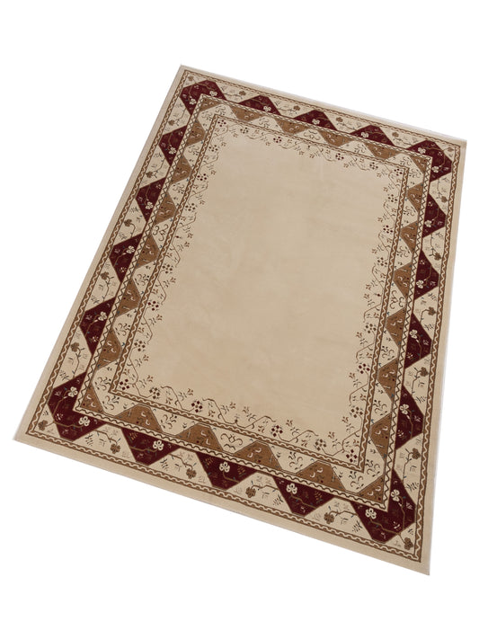 Alaric Ivory Red 6.6x9.8 Machine Made Rug