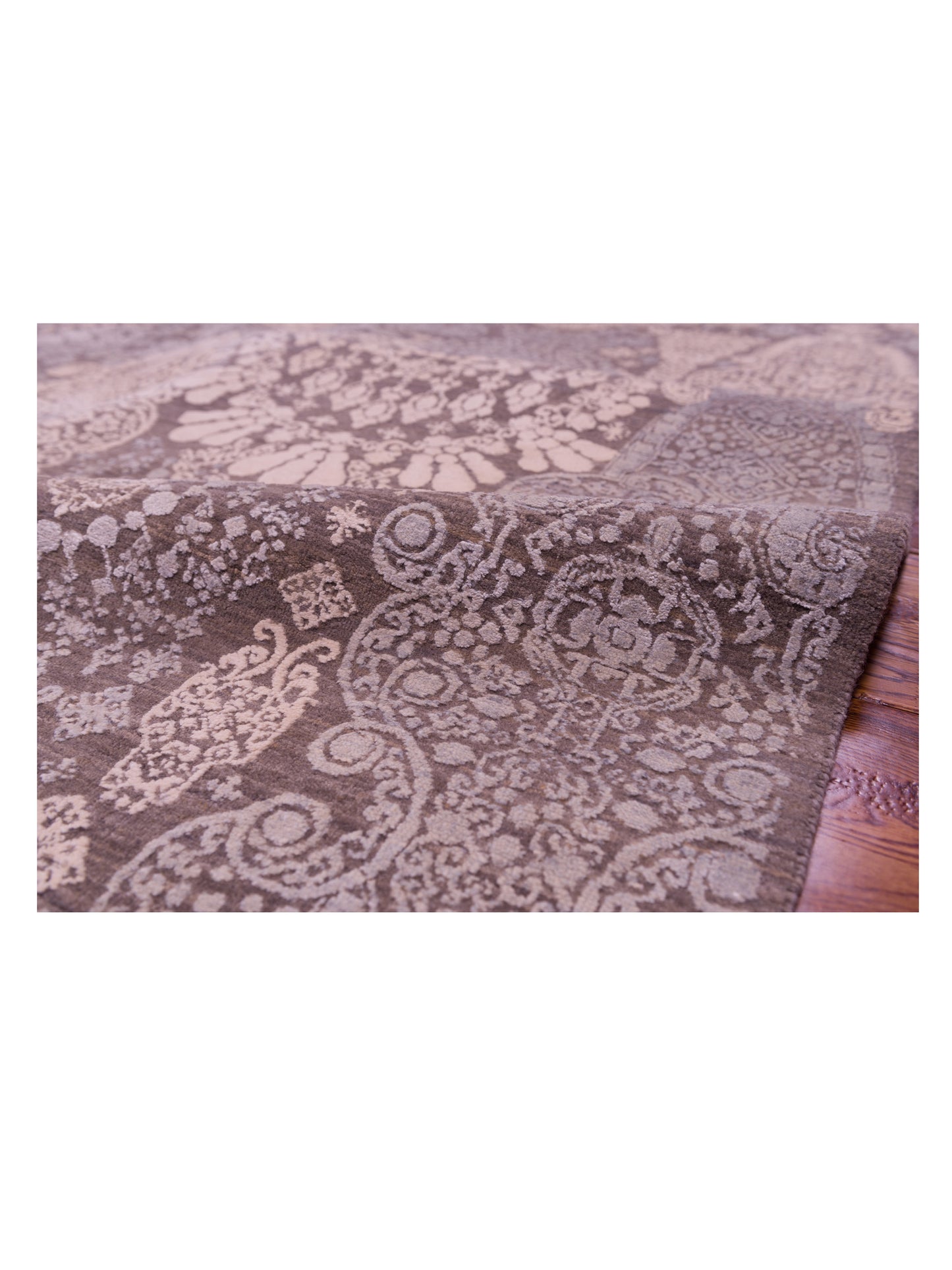 Artavia Gray Gray 9x11.10 Hand Knotted Rug