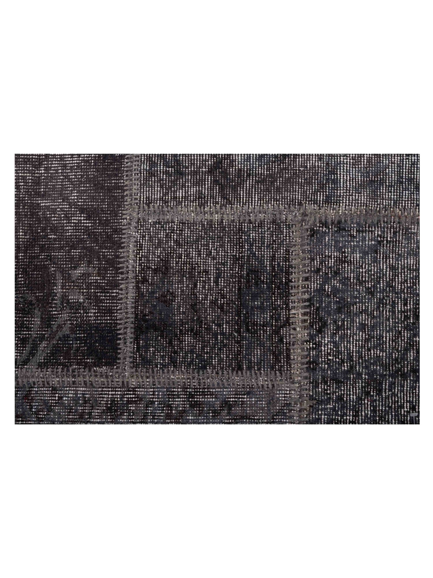 Patchwork Dark Gray 6.11x12.10 Hand Knotted Rug