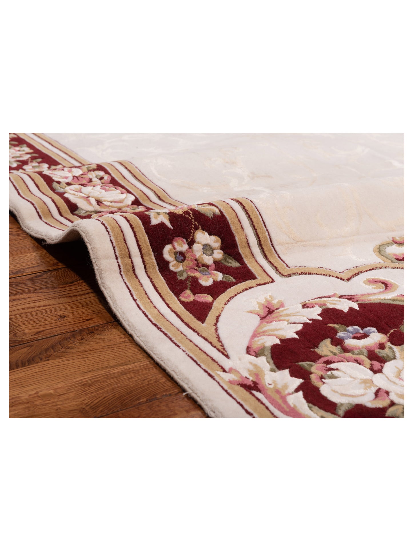 Alaric Ivory Red 6.7x9.10 Machine Made Rug