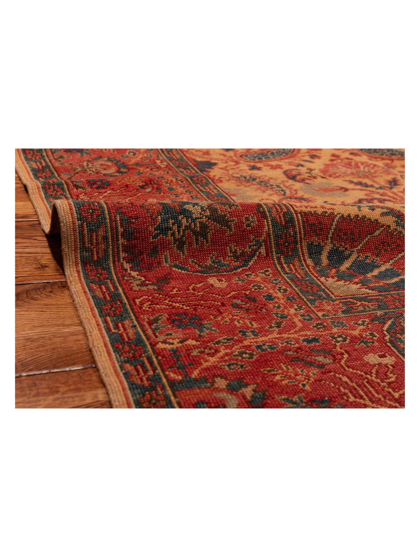 Antiqua Loom Gold Red 6.9x9.7 Hand Knotted Rug