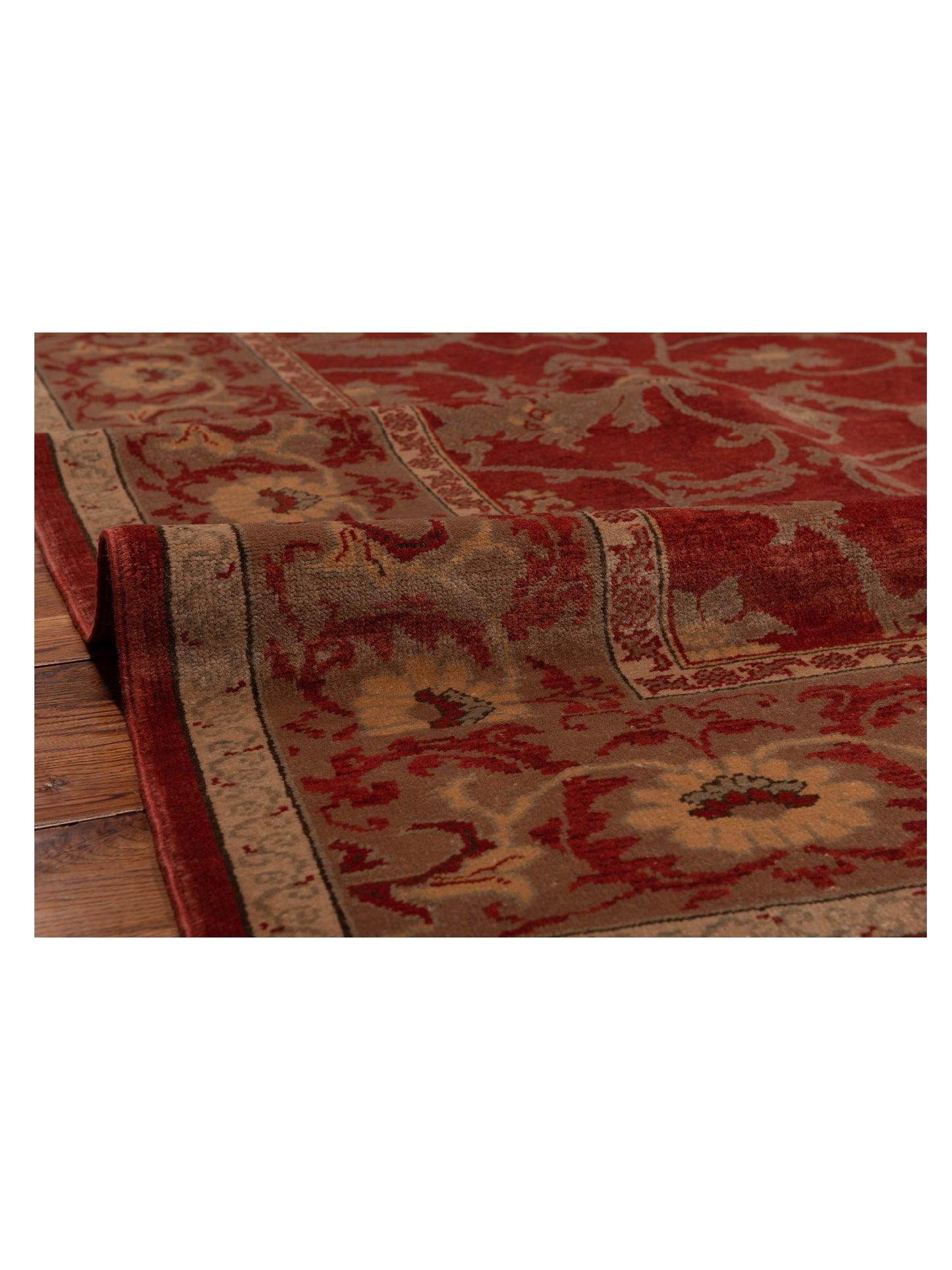 Antiqua Loom Red Brown 6.8x9.7 Hand Knotted Rug