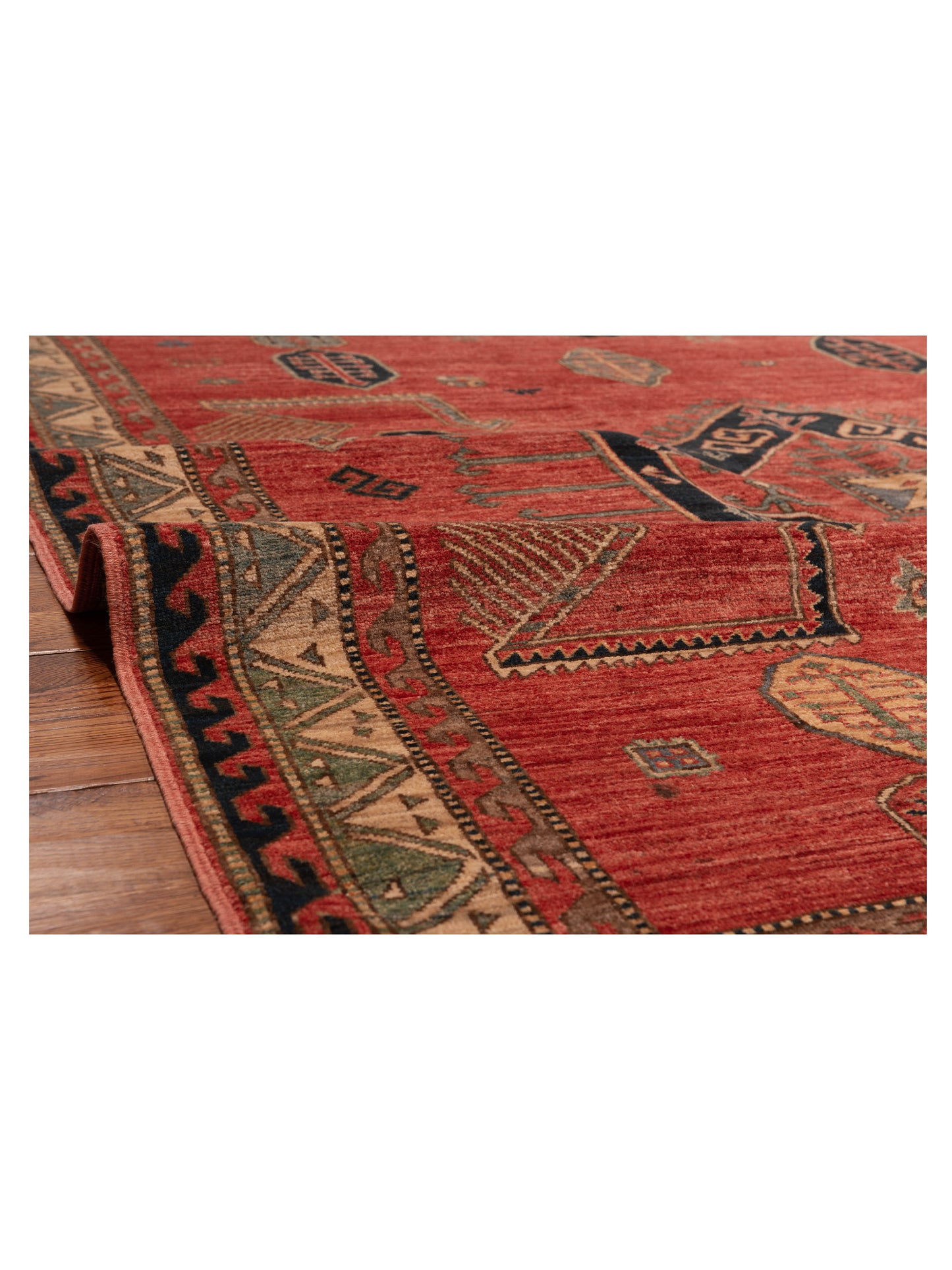 Antiqua Loom Rust Ivory 6.4x6.5 Hand Knotted Rug