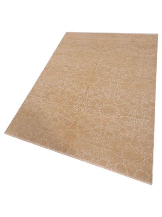 Defnera Ivory Ivory 6.8x9.11 Hand Knotted Rug