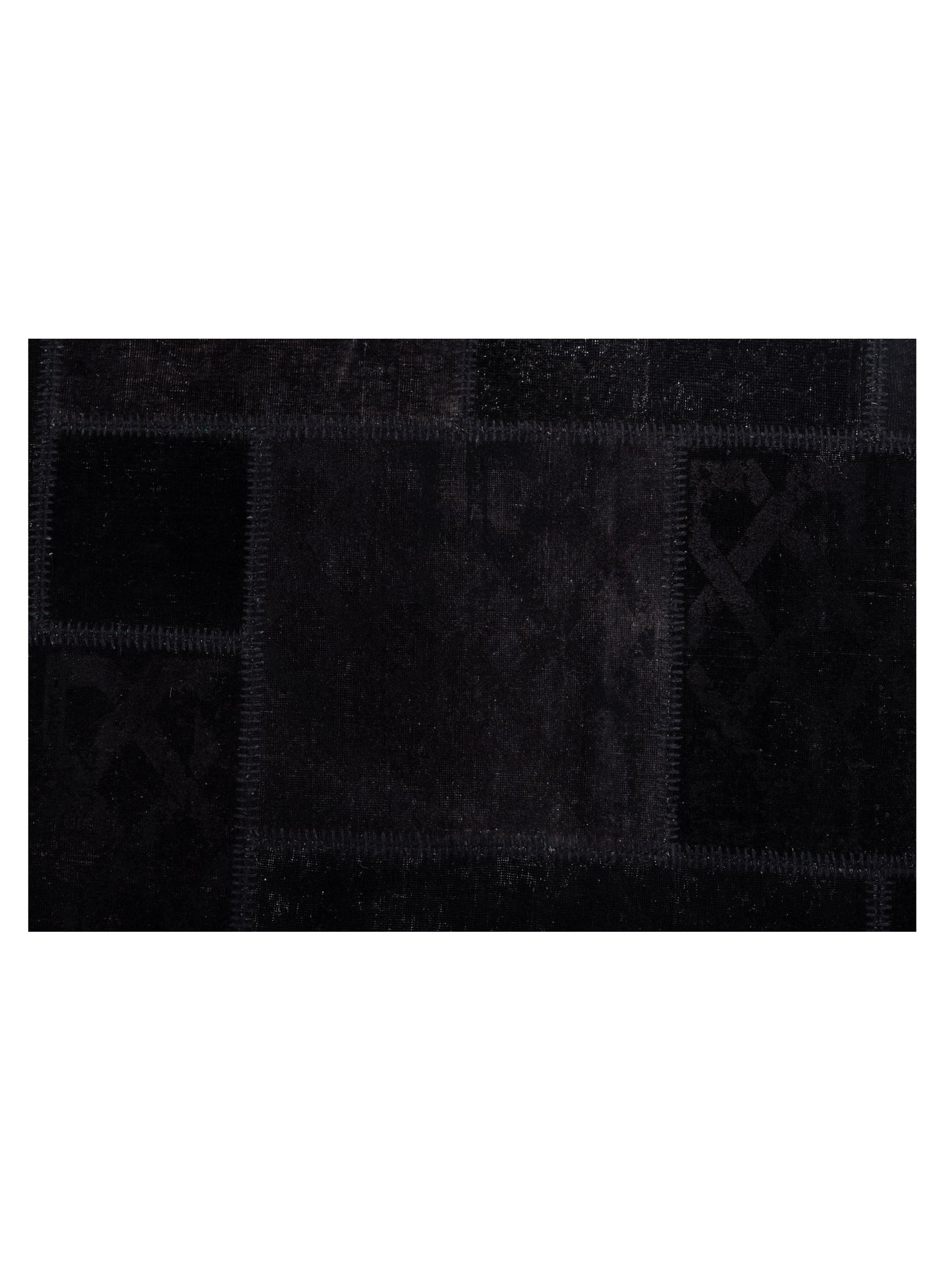 Patchwork Black 8.3x9.10 Hand Knotted Rug