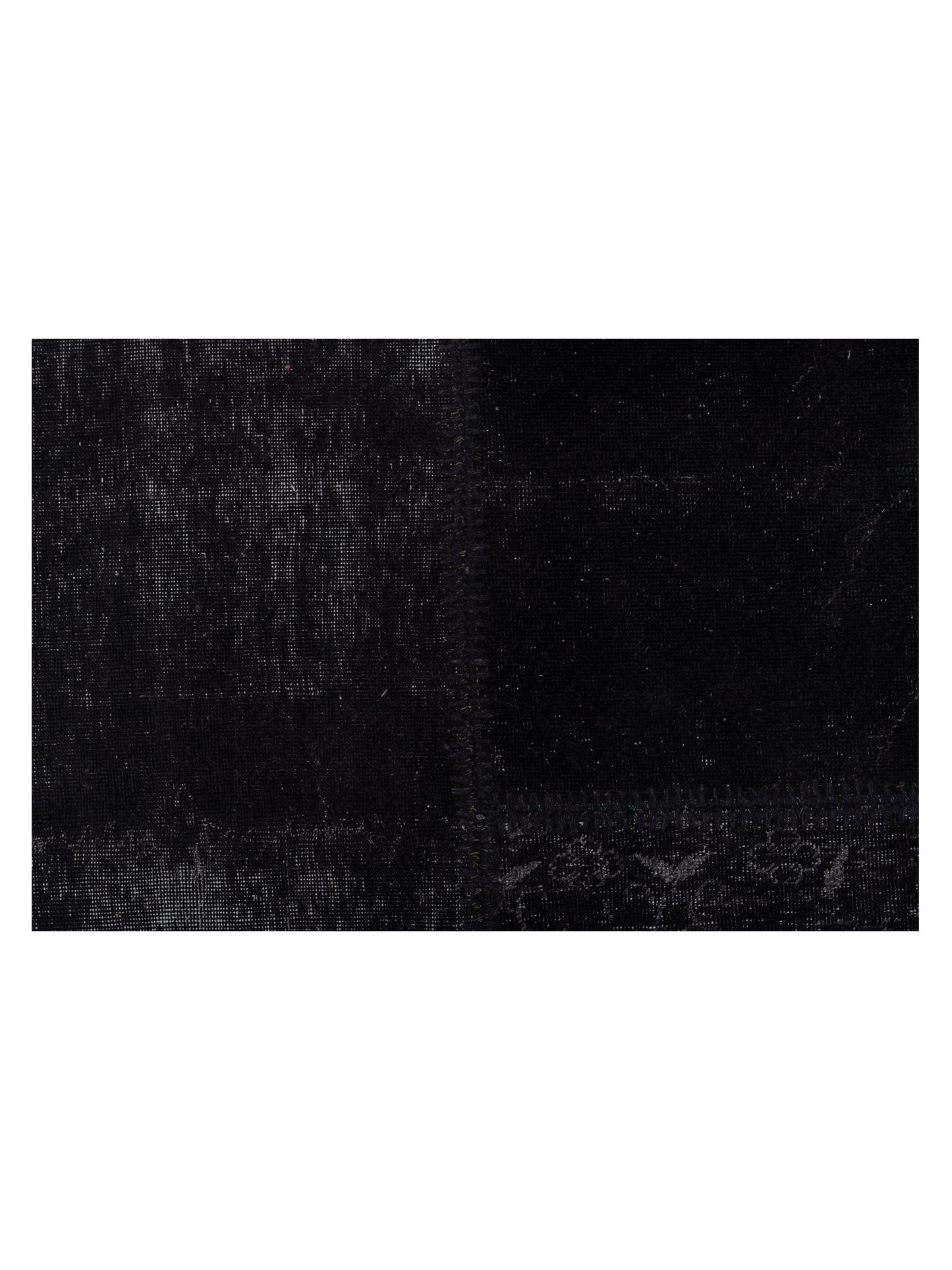 Patchwork Black 5.7x7.11 Hand Knotted Rug