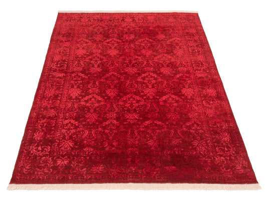 Defnera Red Red 5.9x7.7 Hand Knotted Rug