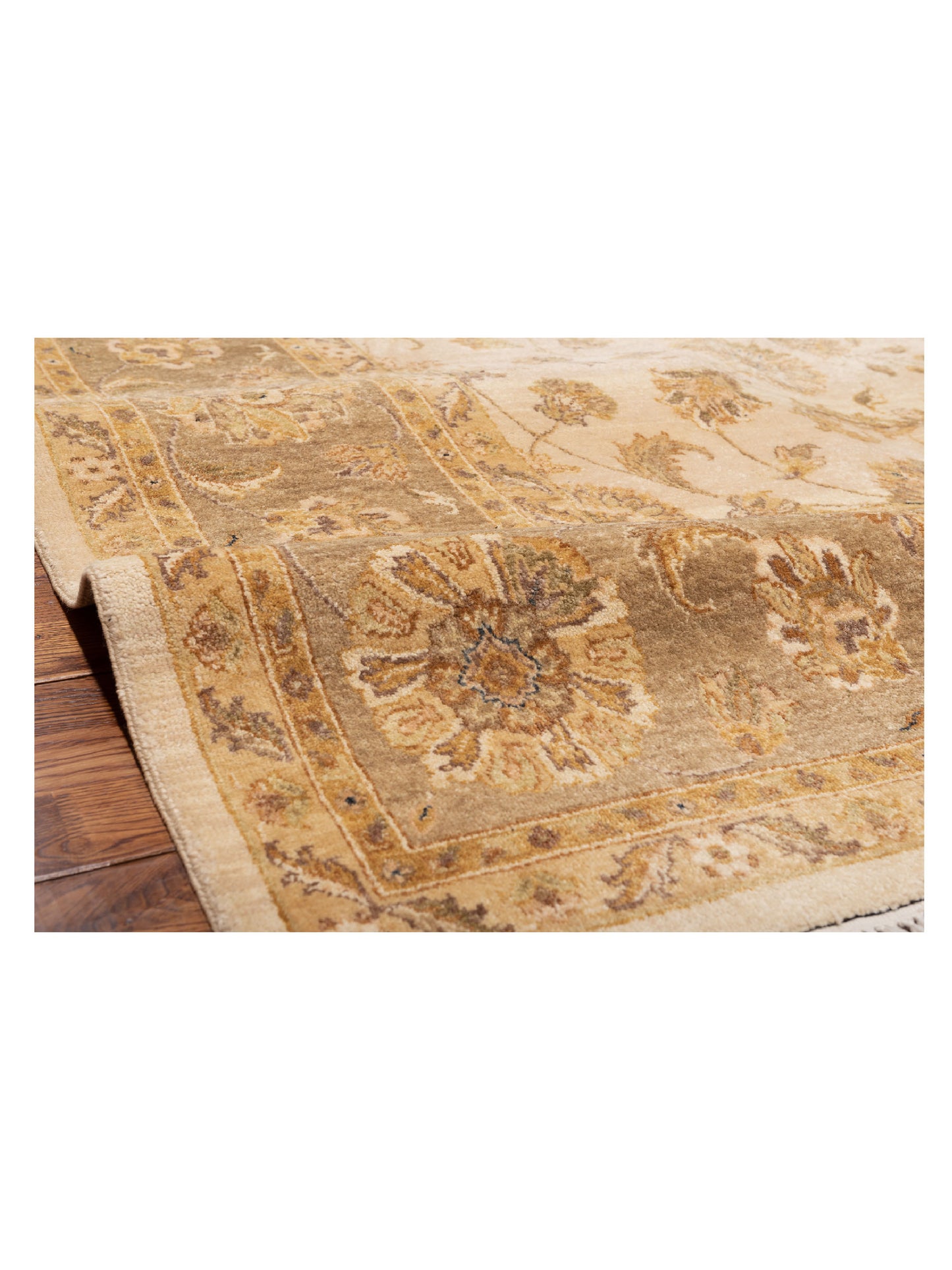 Zardun Ivory Brown 8.10x11.10 Hand Knotted Rug