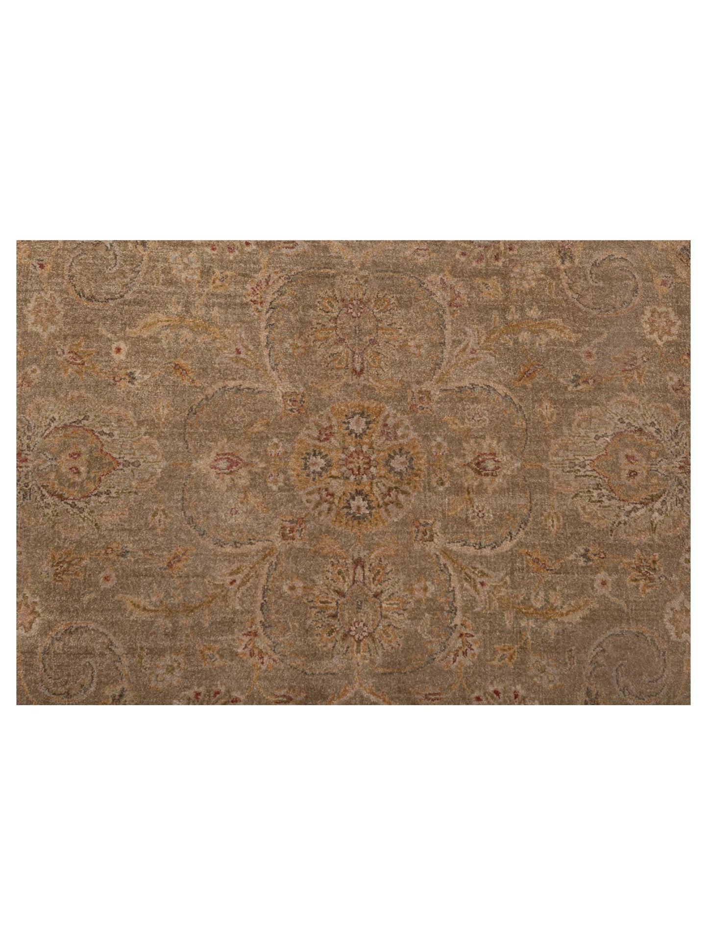 Jallira Brown Ivory 8x10 Hand Knotted Rug