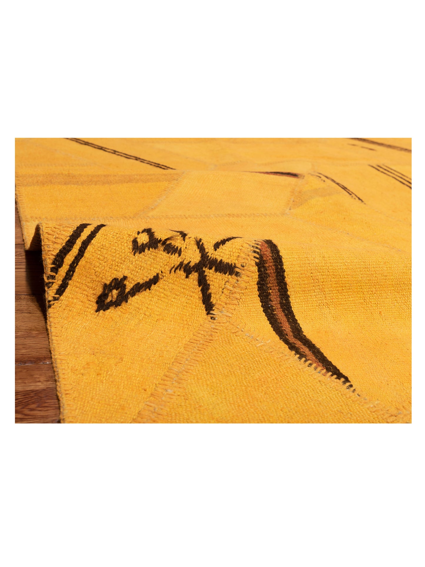 Patchwork Yellow Yellow 8.3x9.10 Hand Knotted Rug