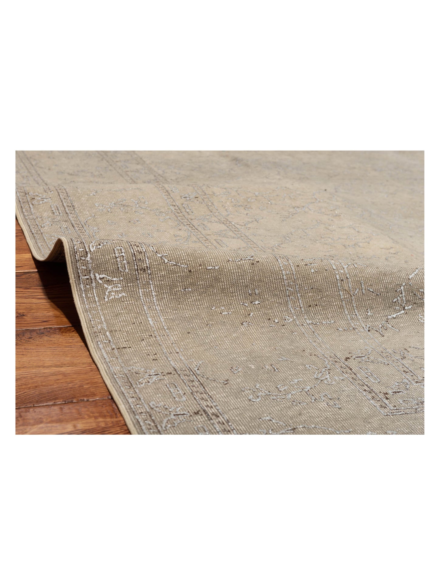 Vintage Gray Gray 8.6x12.6 Hand Knotted Rug