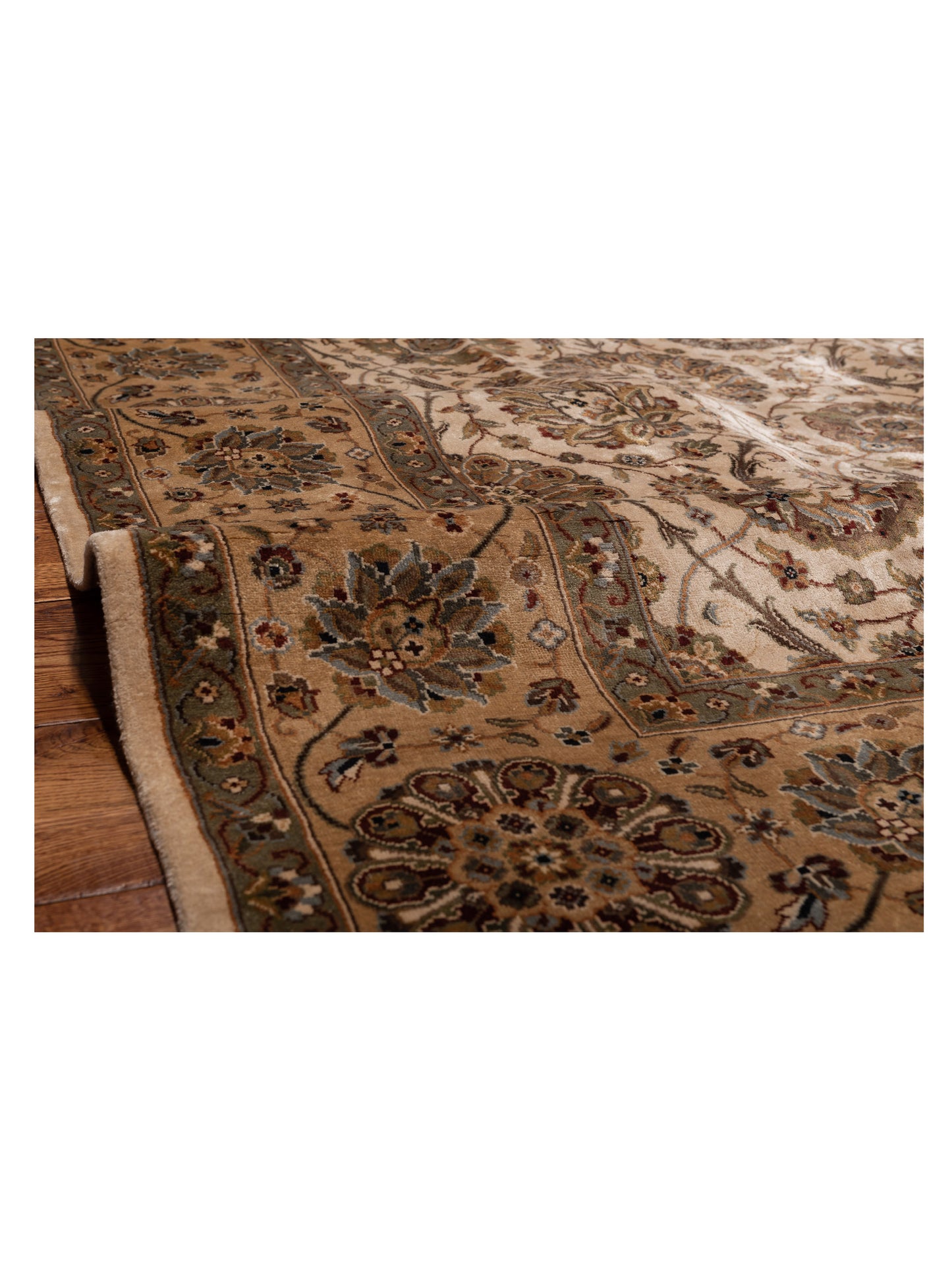 Javira Ivory Gold 7.11x10 Hand Knotted Rug