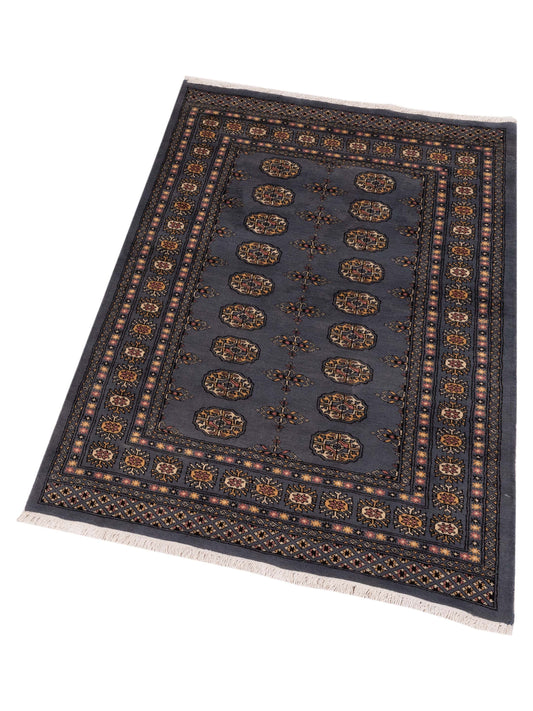 Bokhara Blue 4.1x5.10 Hand Knotted Rug