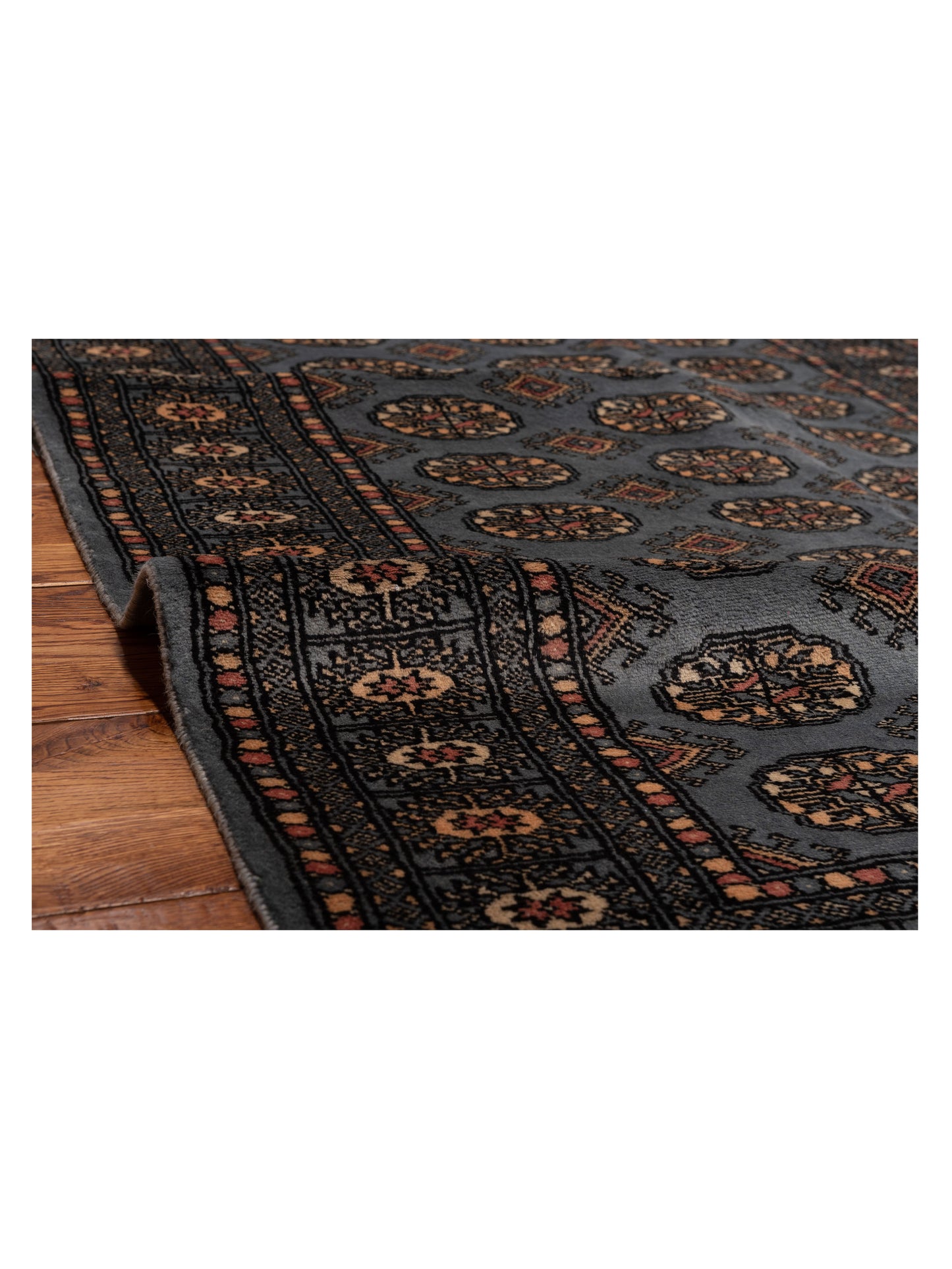Bokhara Blue 4.1x6.1 Hand Knotted Rug