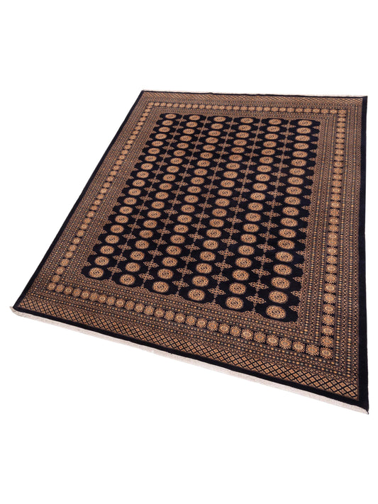 Bokhara Black 9.4x12.3 Hand Knotted Rug