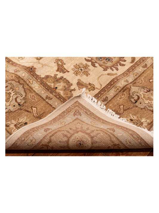 Zardun Ivory Gold 8.11x11.10 Hand Knotted Rug