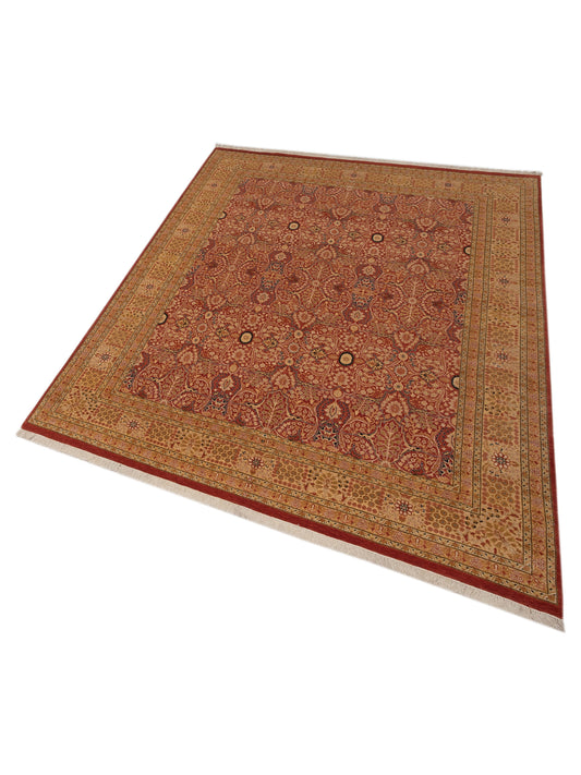 Jallira Rust Gold 8.1x10.1 Hand Knotted Rug