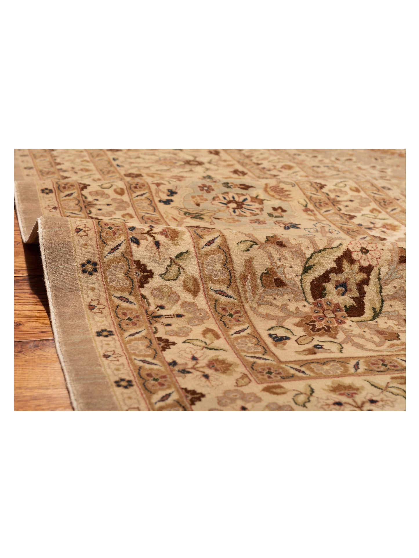 Jallira Brown Beige 13.9x20.2 Hand Knotted Rug