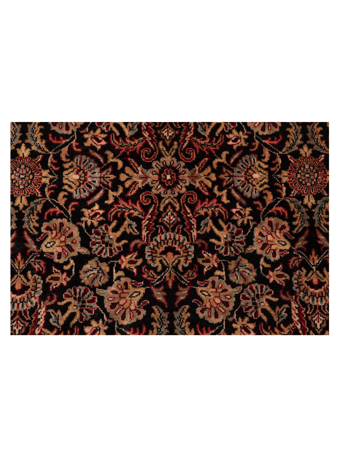 Corvella Black Black 8.11x11.6 Hand Knotted Rug