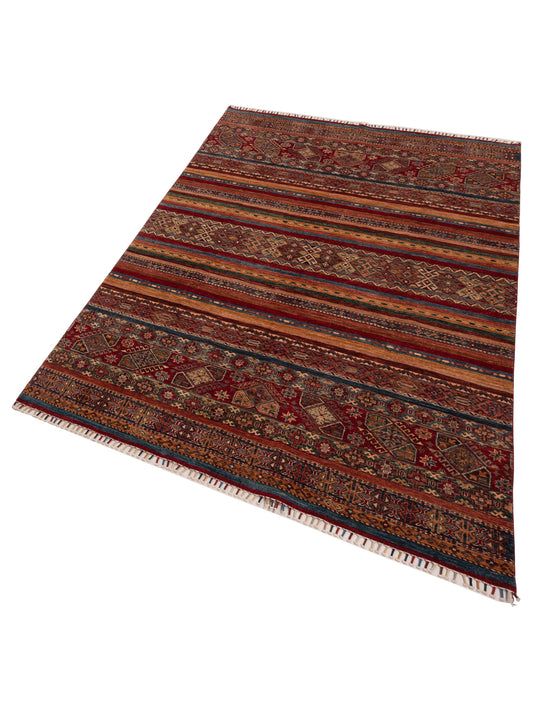 Khoraya Multi Multi 6.7x9.11 Hand Knotted Rug