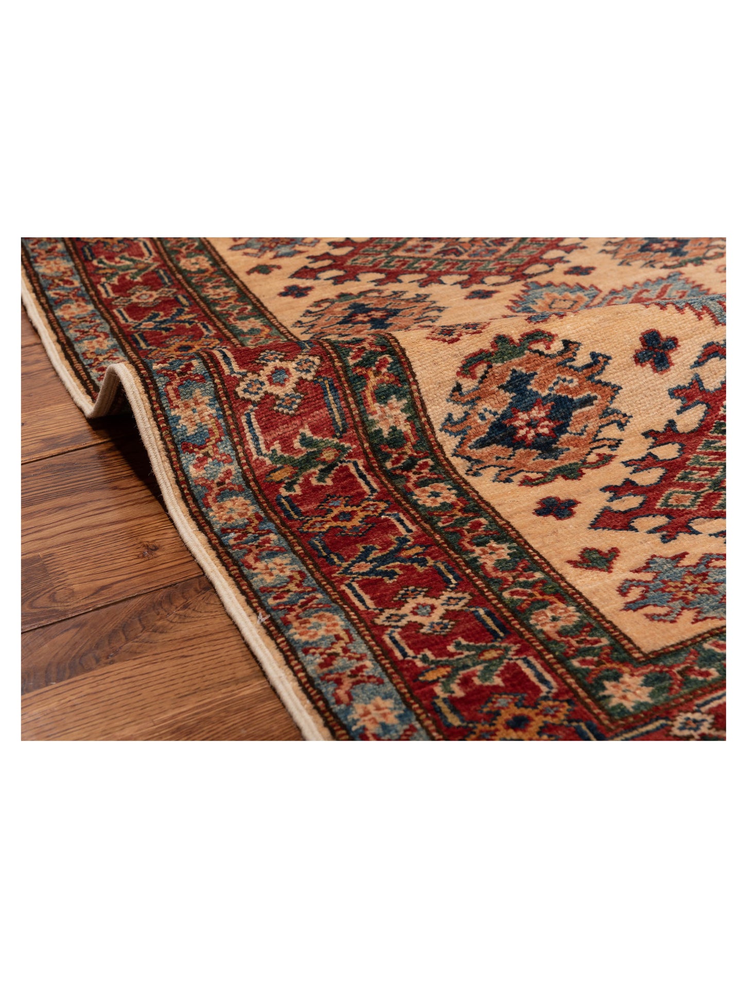 Zamira Ivory Red 2.1x3.9 Hand Knotted Rug