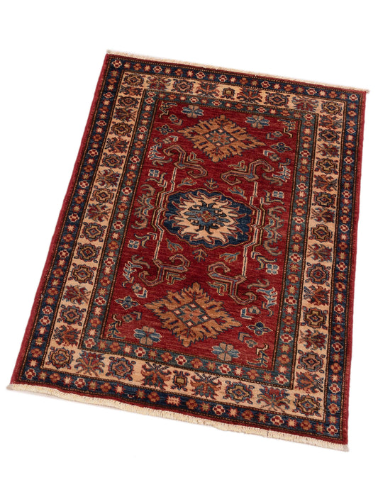 Zamira Red Ivory 2.9x3.11 Hand Knotted Rug