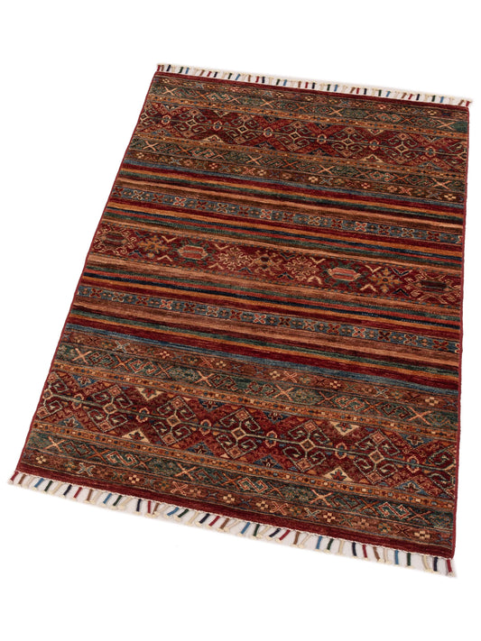 Khoraya Multi Multi 3.4x5 Hand Knotted Rug
