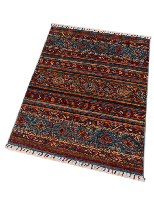 Khoraya Multi Multi 3.4x4.11 Hand Knotted Rug
