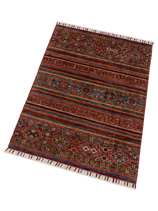 Khoraya Multi Multi 2.10x44 Hand Knotted Rug