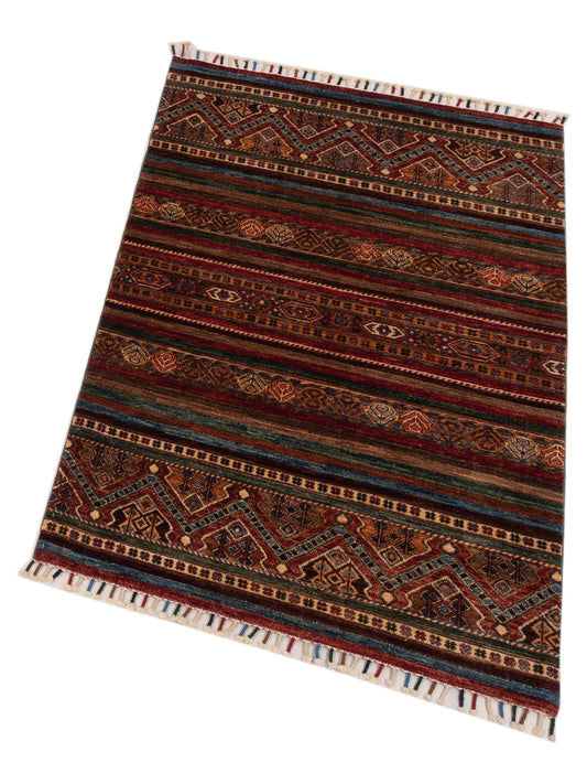 Khoraya Multi Multi 3.6x4.8 Hand Knotted Rug