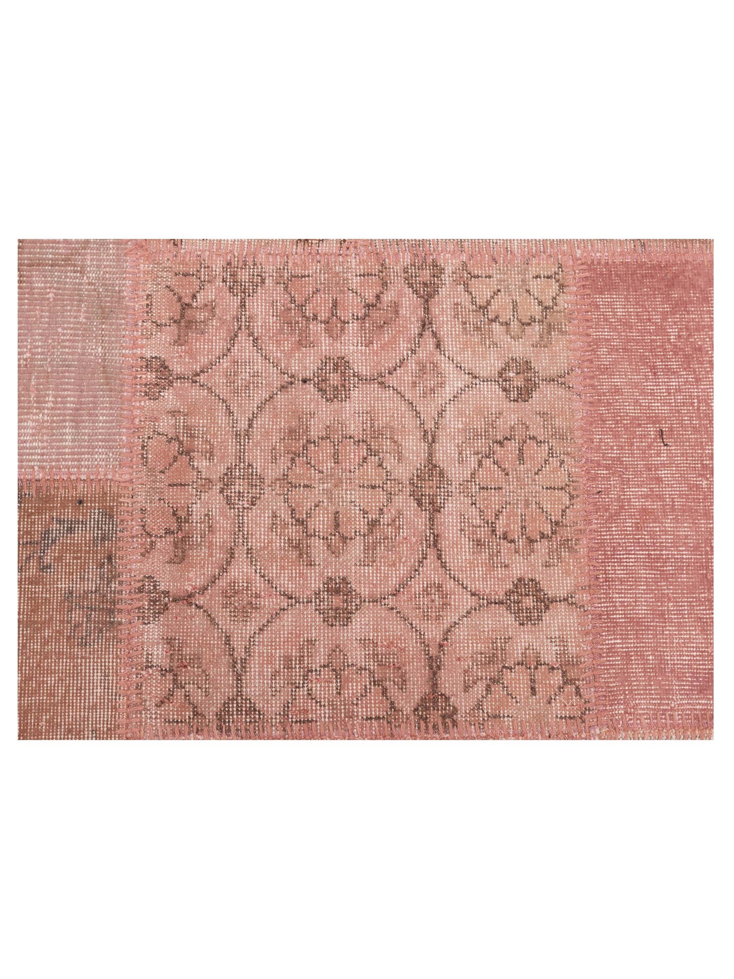 Patchwork Pink 9x12 Hand Knotted Rug