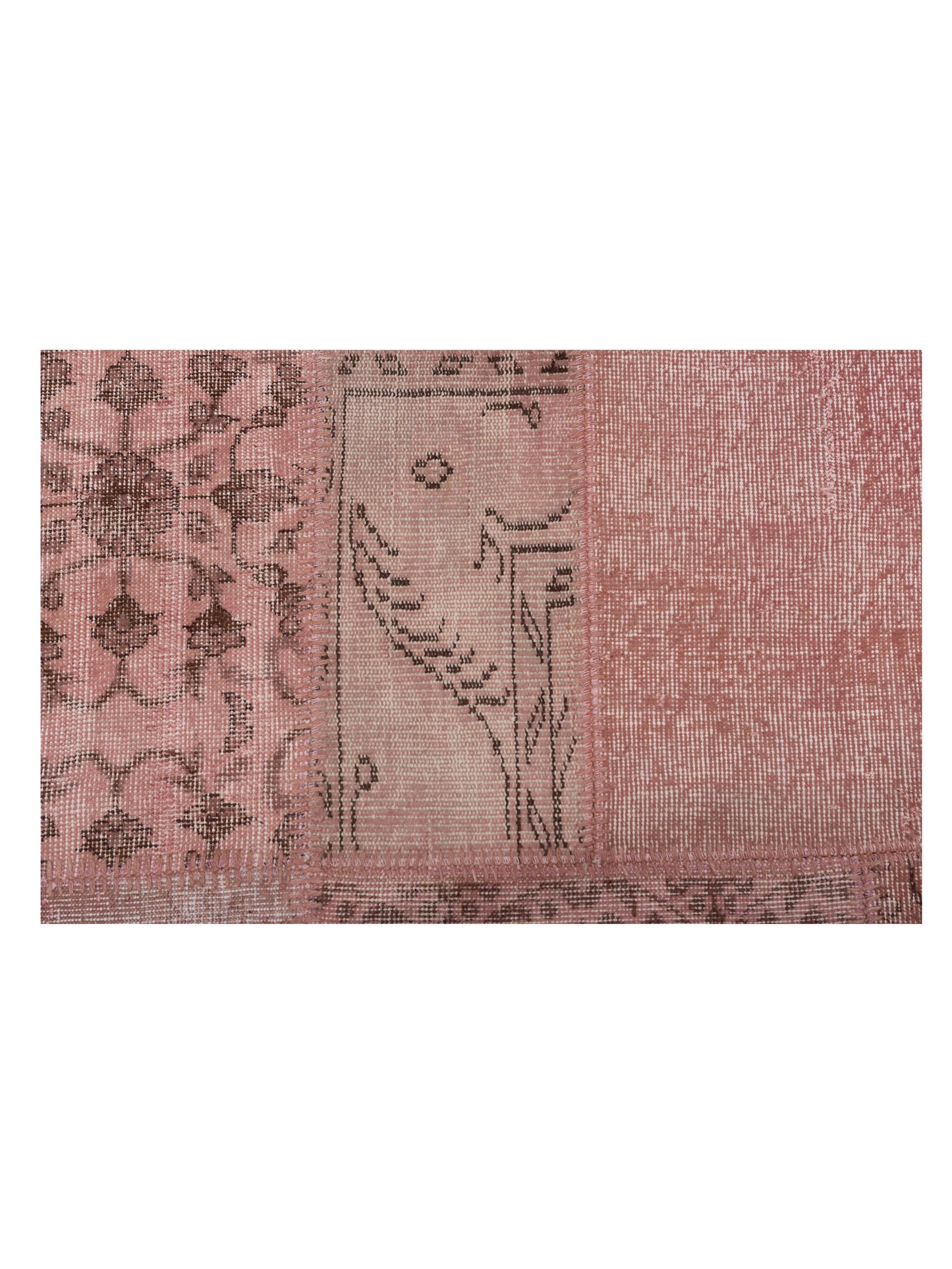 Patchwork Pink 12x14.11 Hand Knotted Rug