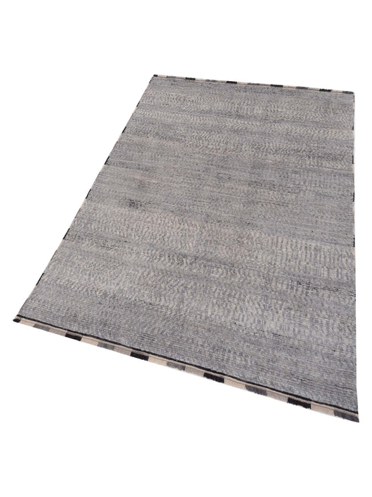 Anavera Silver Silver 6x8.8 Hand Knotted Rug