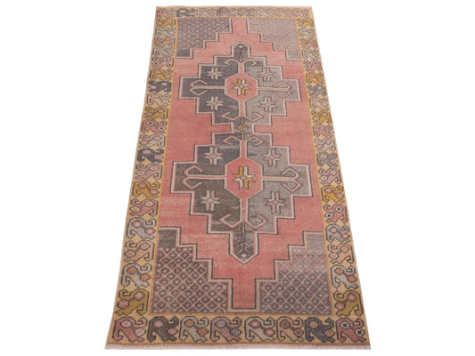 Nomadra Pink Beige 4.1x8.5 Hand Knotted Rug