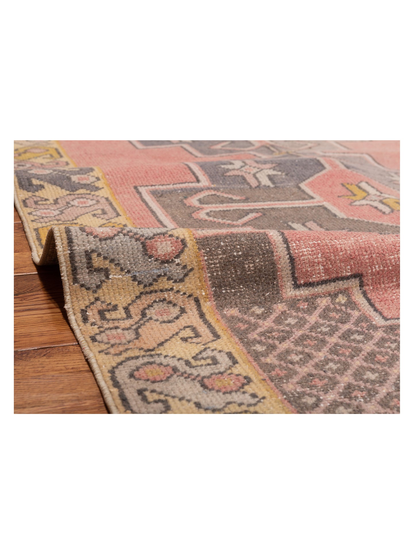 Nomadra Pink Beige 4.1x8.5 Hand Knotted Rug