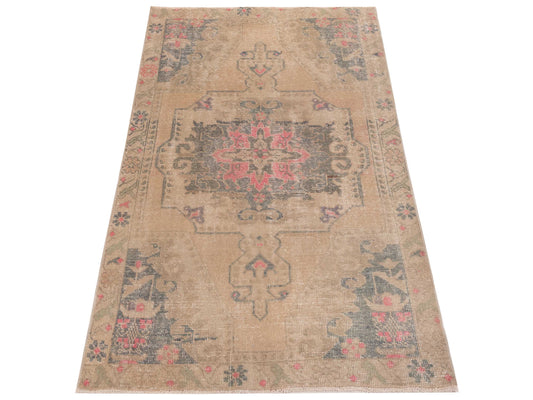 Nomadra Beige Green 4x6.8 Hand Knotted Rug
