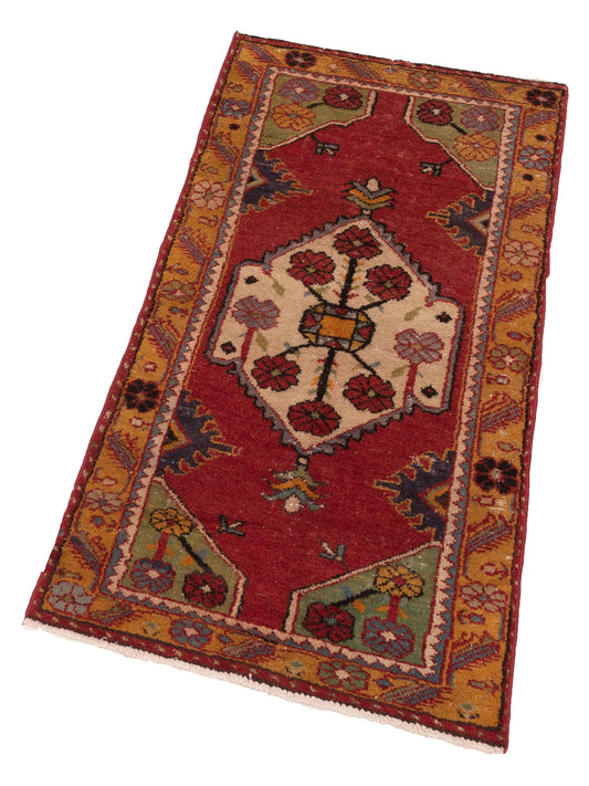 Nomadra Red Yellow 2.7x5.1 Hand Knotted Rug