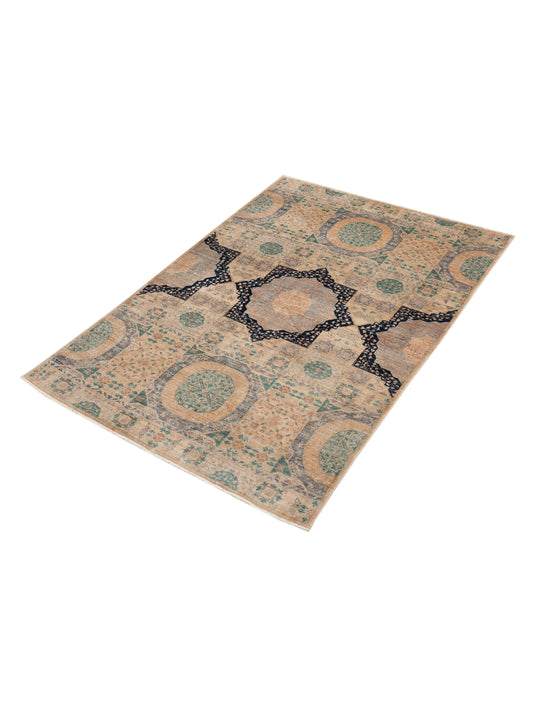 Mamluk Multi 5.10x8.6 Hand Knotted Rug