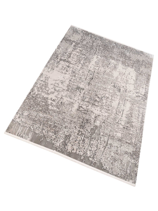 Calvera Ivory Gray 6.5x9.7 Machine Made Rug